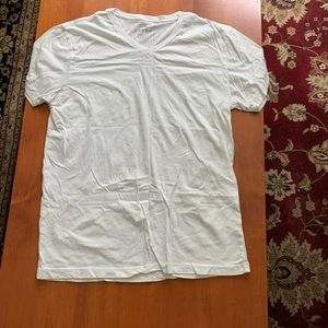 J. Crew men’s white v neck tee shirt, size large